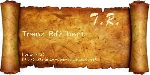 Trenz Róbert névjegykártya