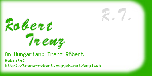 robert trenz business card
